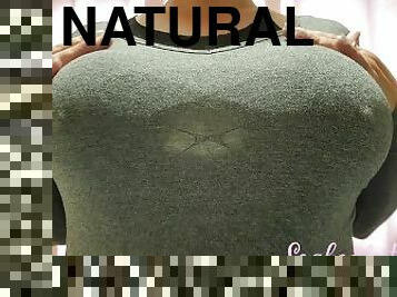 Breast Binding My Natural DD's Slapping Nipple Pinching - BDSM Solo Play