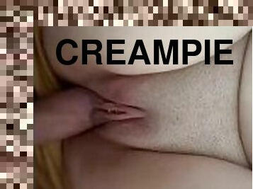 muschi, dilettant, immens-glied, selbst-gefertigt, deutsch, creampie, paar, freundin, beule, schön