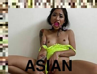 asiatisk, masturbation, orgasm, amatör, brudar, svart, par, college, naturlig, dildo