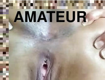 cul, clito, papa, masturbation, chatte-pussy, amateur, ébène, doigtage, serrée, rasé