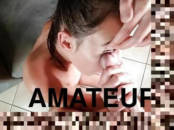 amatör, anal, cumshot, tonåring, hemmagjord, smutsig, pov, ansiktssprut, sprut, petit