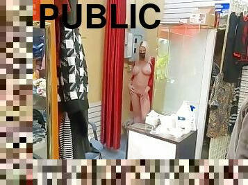Public Flashing, I showed him my tits and pussy