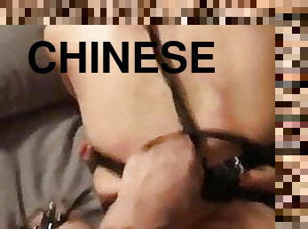 asiatisk, hundestilling, moden, slave, knepning-fucking, kinesisk
