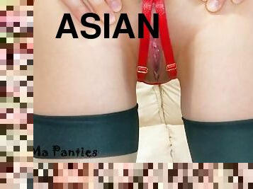 asiatisk, store-patter, fisse-pussy, anal, latiner, japans, creampie, sperm, undertøj, søster