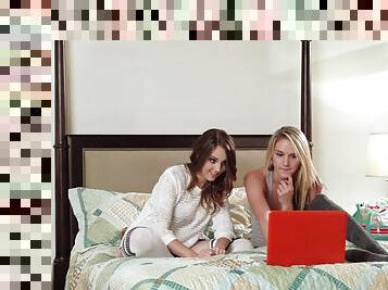 Nickey huntsman and her slutty friend suzy teasing guys on their webcam