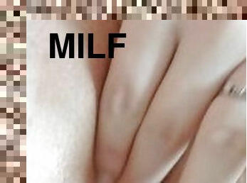 Close up fingering my wet creamy cunt