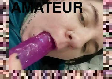 Cum whore with vibrating toy