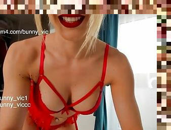 Amateur blonde with big boobs gets fucked