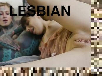 Tattoo Lesbians enjoy ANAL play and practice big GAPES - ATM, big dildo, prolapse licking (punk, got
