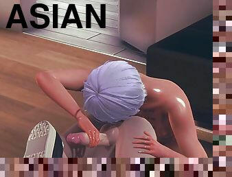 asien, masturbieren, dilettant, anal-sex, blasen, immens-glied, junge, homosexuell, japanier, wichsen