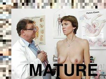 mature, bas, fétiche, cougar, examen-gyno