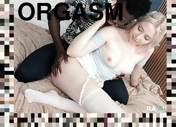 doggy-style, orgasm, brudar, avsugning, cumshot, blandade-raser, hardcore, par, fingerknull, blond