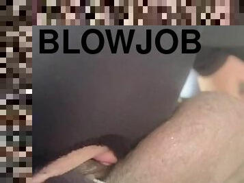 offentlig, amatør, blowjob, svelging, ludder, pov, cum, blond, park, pikk