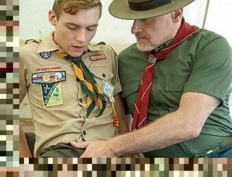 ScoutBoys - silver fox daddy scoutmaster barebacks innocent smooth boy