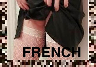 énorme, masturbation, transsexuelle, amateur, énorme-bite, ados, française, secousses, lingerie, solo