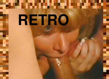 Blonde sucking in retro scene