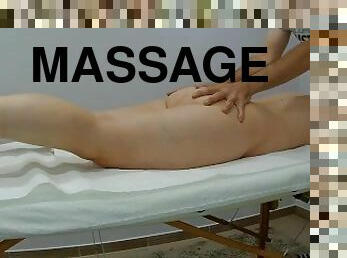 Sensual full body oil massage with cumshot on pussy