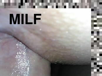 VERY CLOSE UP OF HER VERY WET PUSSY