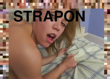 strapon, lesbisk, blond, amerikansk