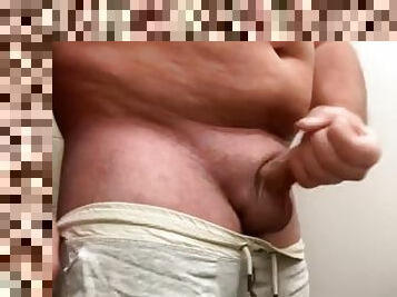 Chubby guy touching small dick