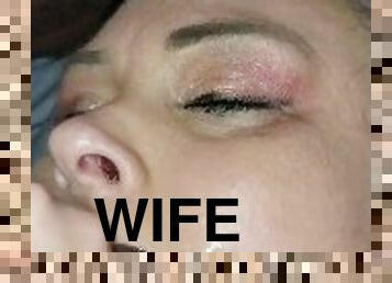 Slutty wife gets facial