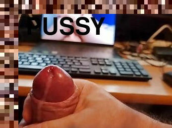 gigantisk, masturbation, fitta-pussy, cumshot, juckande, sprut, ensam