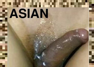 asiatisk, fitta-pussy, amatör, anal, cumshot, massage, creampie, sprut, vått