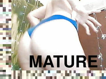 Delicious redhead mature nude pussy masturbation whit dildo 