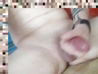 masturbación, amateur, gay, esperma, a-solas, bisexual, tatuaje