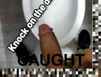 I was caught recording this video lol (public bathroom masturbation)????