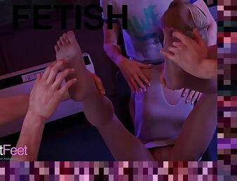 Kate Marsh tickles her feet by Victoria Life is Tickling