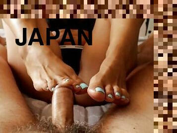 asiático, grande, amador, tiro-ao-alvo, mulher-madura, japonesa, punheta, pés, pov, fetiche