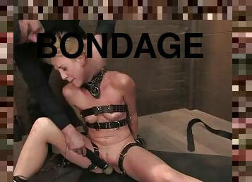 Hot blondes put through a bondage clip