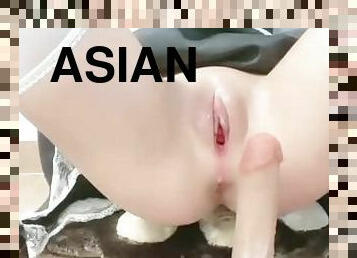 asyalı, mastürbasyon-masturbation, boşalma, amcık-pussy, fışkıran-su, amatör, genç, oyuncak, yapay-erkeklik-organı, tek-kişilik