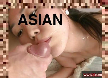 Asian Eurosex Teen Gets A Facial