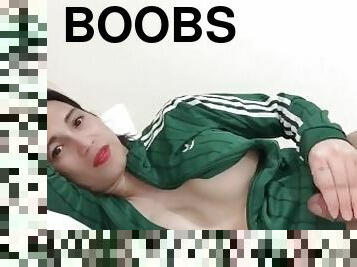 big boobs asian shemale masturbate her 7 inch cock