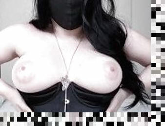 gros-nichons, masturbation, amateur, naturel, italien, seins, fétiche, solo, goth