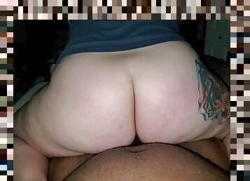 Thick PAWG MILF Sneaks Her Black Bull Over And Rides Him Until He Accidentally Cums Inside Her