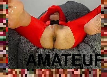 amatör, gay, fötter, pov, ensam, vått, twink