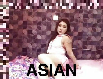 asiatisk, onani, transvestit, student, amatør, udløsning, teenager, ladyboy, sperm, brunette