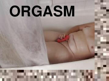 bañando, clítoris, masturbación, orgasmo, squirting, amateur, juguete, casero, pequeñita, ducha