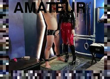 amatör, hardcore, avrunkning, bdsm, par, blond, fetisch, latex, hotell, dominans