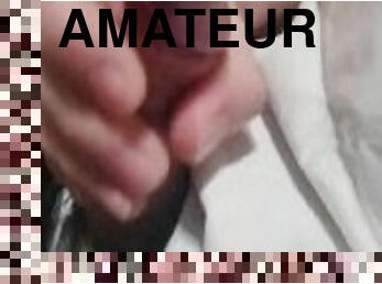 masturbation, amatör, cumshot, ensam, mjölk, oskuld, liten, kuk