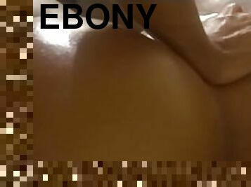 Oiled Ebony teen gets backshots