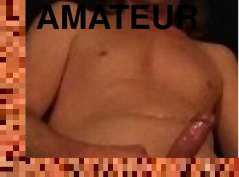 masturbation, amateur, ejaculation-sur-le-corps, gay, secousses, ejaculation, sperme, solo, boules