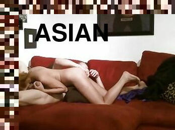 Tiny Asian girlfriend loves her boyfriends big dick