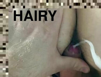 hårig, fitta-pussy, amatör, cumshot, milf, hardcore, mamma, pov, flickvän, sprut