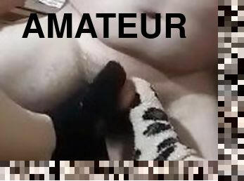 amatör, cumshot, tonåring, sprut, ensam