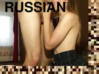 Young Russian Couple Filming Homemade Porn On Camera
