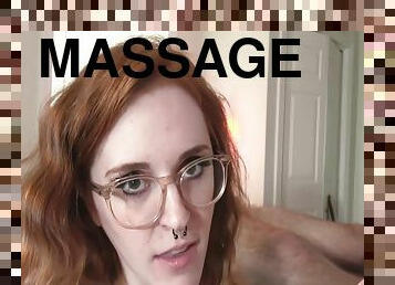 Jessie Wolfe - Cfnm Massage, Handjob, Then She Eats His Cum Out Of A Fleshlight